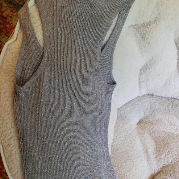 Silver long tank size m - Picture 2 of 3